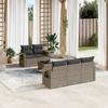 Vidaxl 6-Cz. Set di Mobili da Giardino con Cuscini, Grigio, Polyrattan
