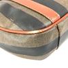 FENDI vintage Logo Pecan Tote Bag Flap Hand Bag PVC/Leather khaki/Brown