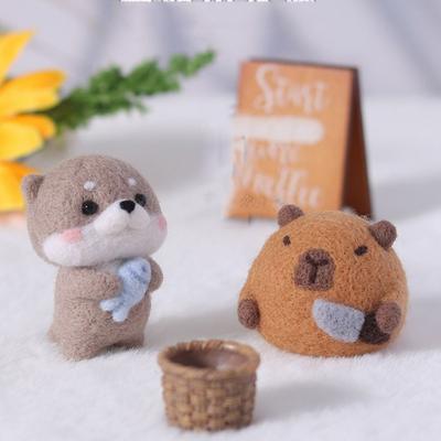 DIY Wasser Faule Wol Filz Materialpaket Unfertiges Tier Filzen Set Handgemachtes Wol Filz Wol Filz Geschenk Anhänger Hausgemacht