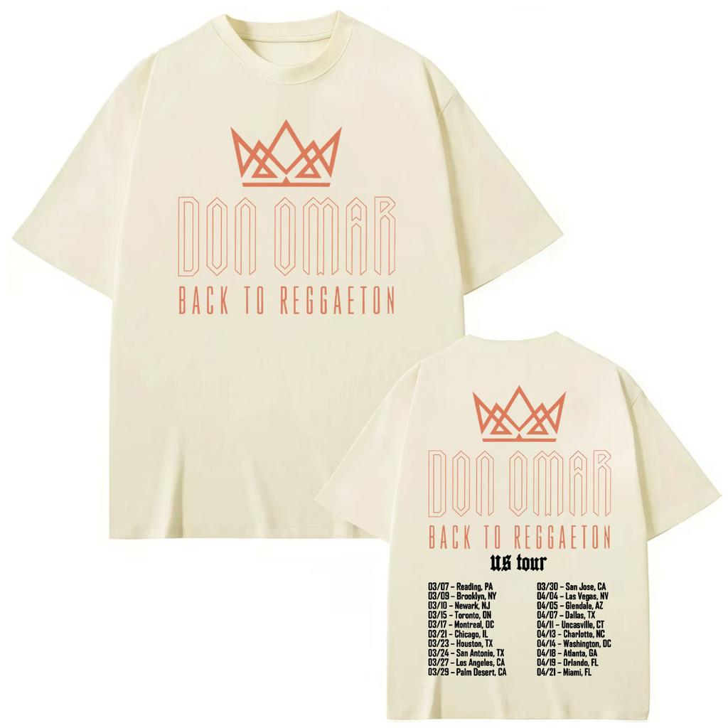 Rapper Don Omar Tour T-shirt Men Women Clothing Fashion Hip Hop Short Sleeve T-shirts High Quality Cotton T Shirt