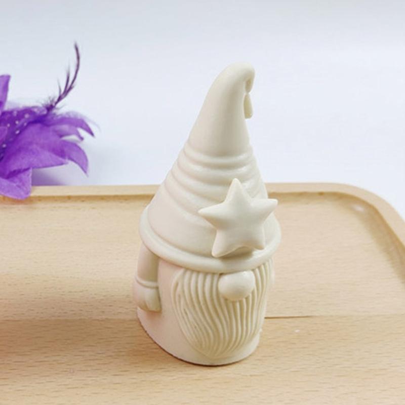 Christmas Candle Mold Star Santa Claus Silicone Mold Gnome Epoxy Resin Mold 3D Casting Mold for DIY Aromatherapy Craft
