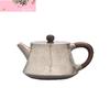 Handmade Pure Silver 99.9% Japanese Tea Pot with Hammer Pattern Purple Leather Pillar Base - Household Tea Set