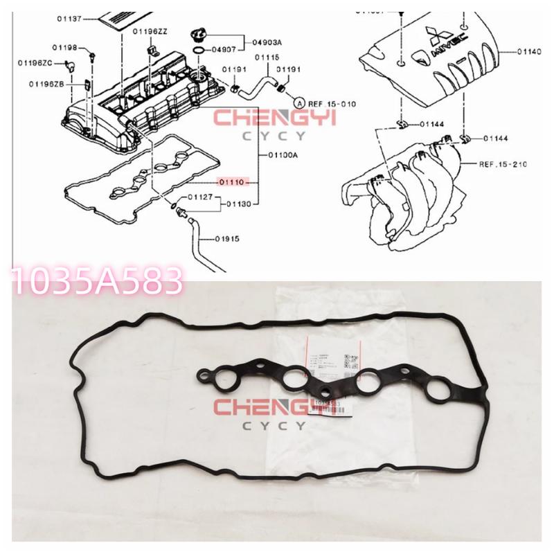 4B10 4B11 4B12 Rocker Cover Gasket Engine Valve Cover Gasket Fit For Outlander ASX RVR GA2W CW4W CW5W CY4W 1035A583