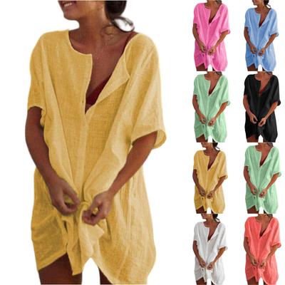 Top da Donna alla Moda Slim Fit Scollo a U Ampio T-shirt da Yoga a Maniche Corte