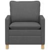 Sofa Dark Grey 76 X 81 X 87.5 Cm Fabric