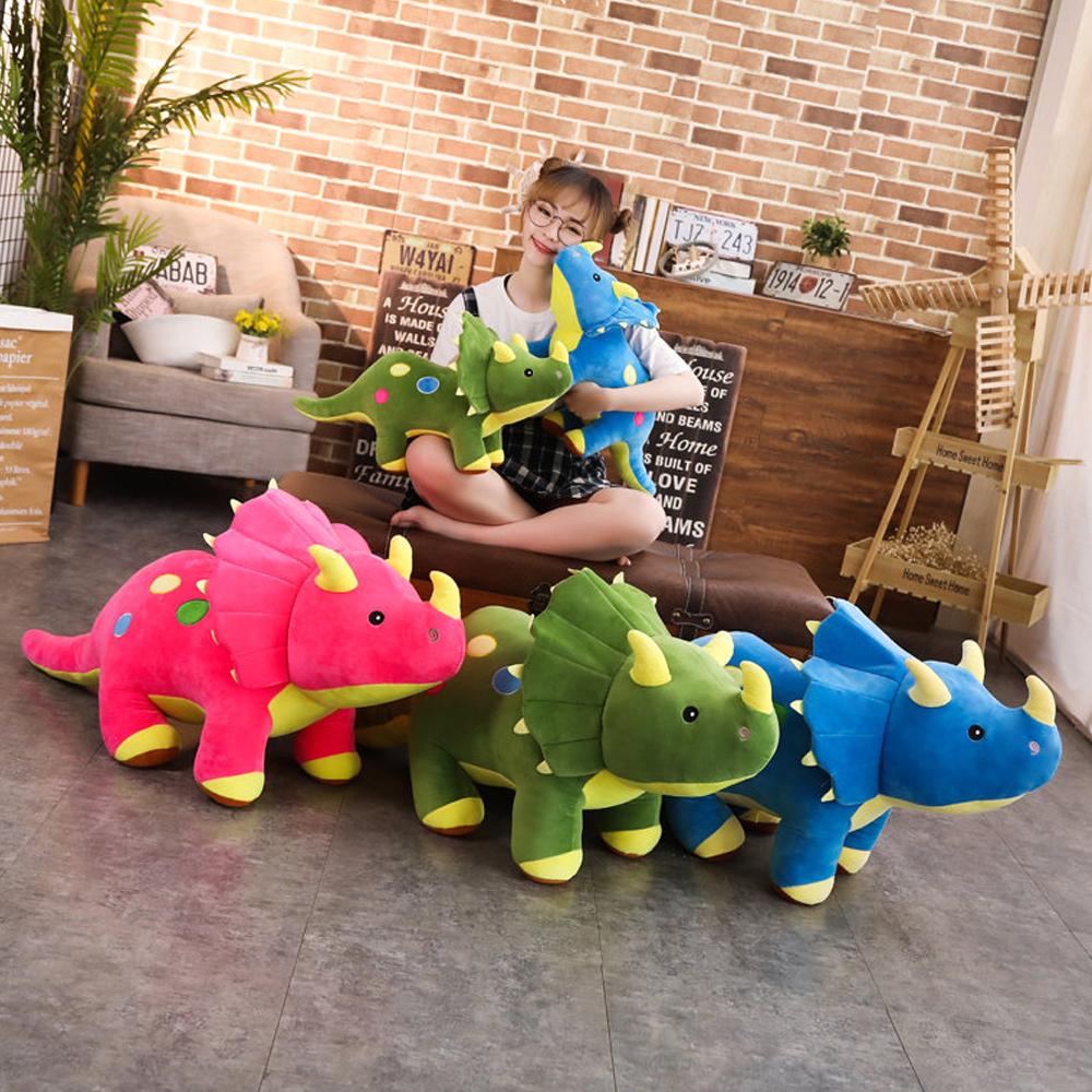 1pc 100CM Creative Big Plush Soft Triceratops Stegosaurus Plush Toy Dinosaur Doll Stuffed Toy Kids Dinosaurs Toy Birthday Gifts