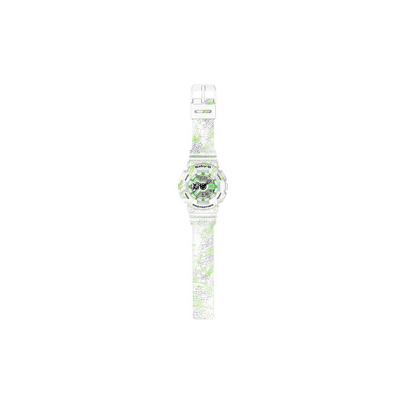 Casio BABY-G Theme Series Fashion Trend Vitality Street Classic Pointer Dual Display Sports Waterproof Quartz Movement Resin Strap BA-110TX-7A