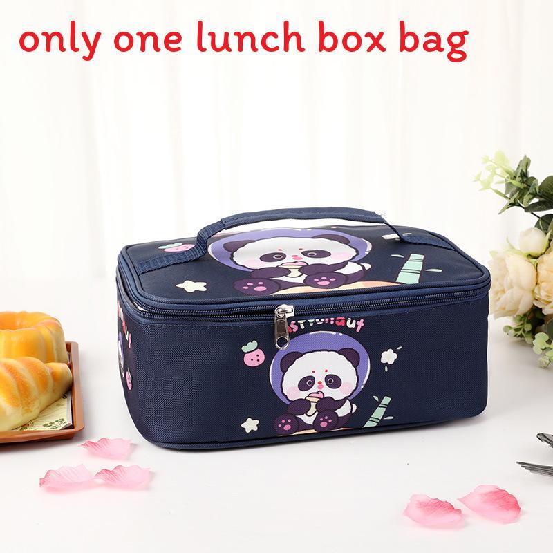 Cartoon Insulated Bento Bag For Kids With Aluminum Foil Lunchbox Carrier For School Or Travel