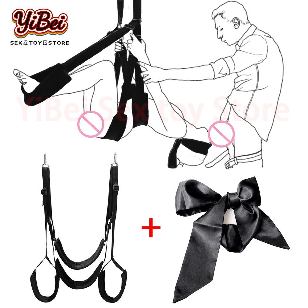 Sex Swing Sex Furniture Fetish Bandage Adult game Chairs Hanging Door Swing Sex Erotic Toys for Couples COUPL SEX TOY My sex