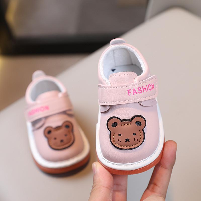 Cartoon Baby Toddler Soft Sole Shoes With Velcro For Newborns