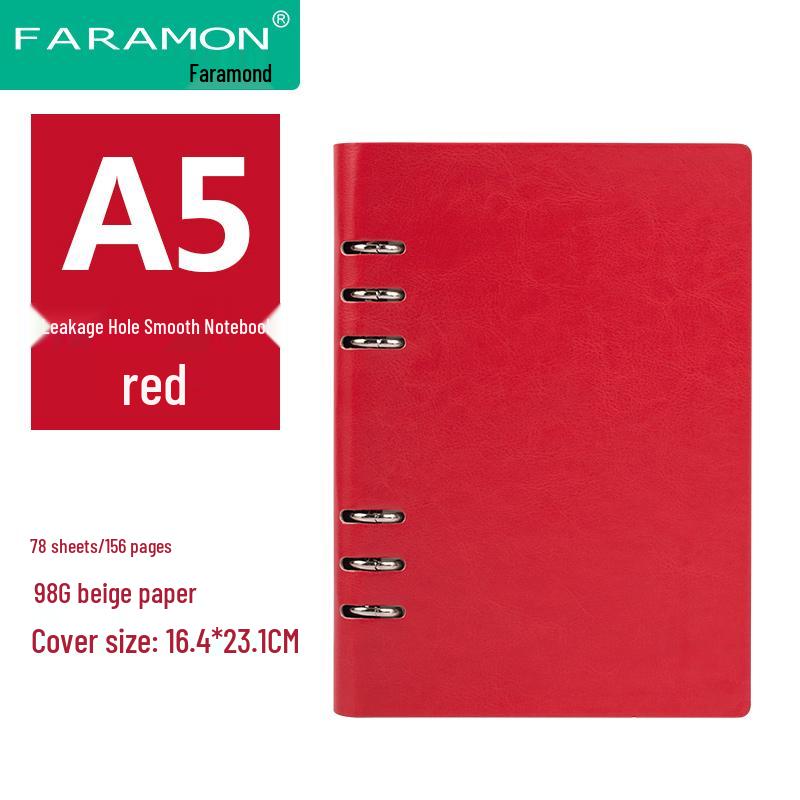 2024 A5 & B5 Loose-Leaf Business Notebook with Removable Ring Binder