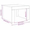 Coffee Table Black Oak Effect 50 X 50 X 35 Cm Engineered Wood