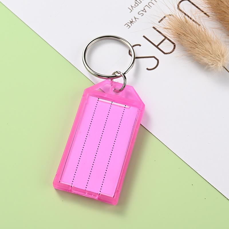 10-50 Stück Bunte Plastik Schlüsselanhänger Schlüsselanhänger Etikett mit Sprengring für DIY Nummeriertes Namensgepäckanhänger ID-Etikett Namensschilder