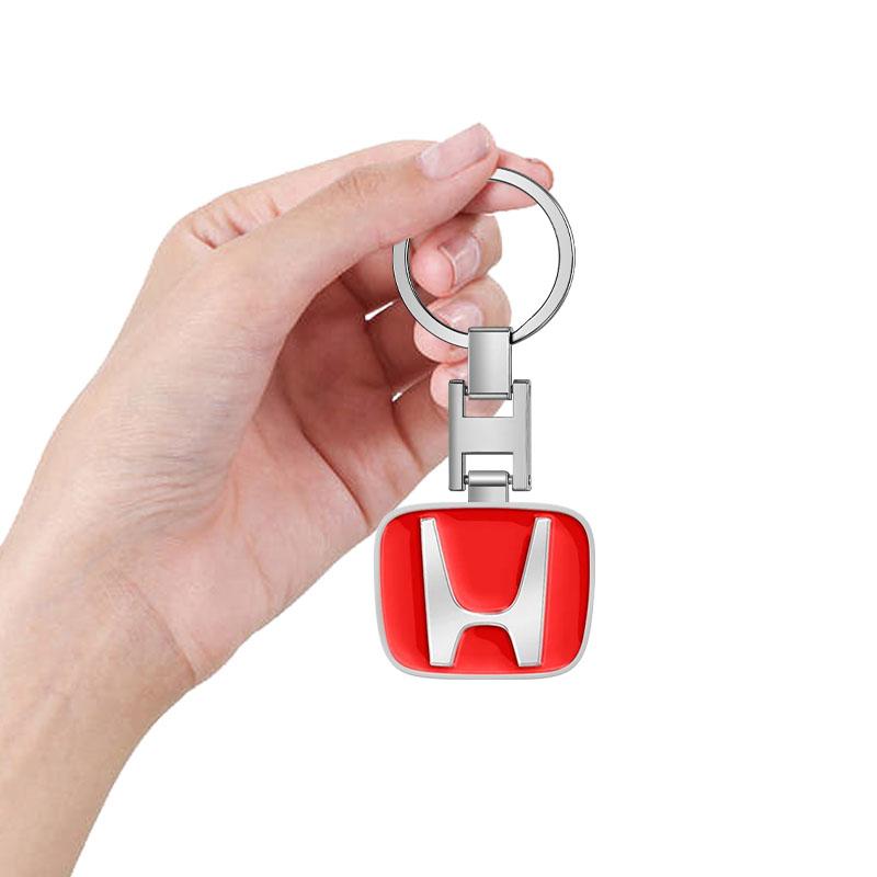 Car Keychain Car Emblem Gift with Key Ring Auto Accessories for Honda Mugen Power TypeR Jazz City Civic Inspire Accord FIT HRV CRV Odyssey Jade
