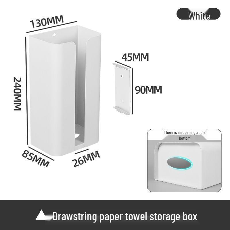 Magnetic Wall-Mounted Punch-Free Tissue and Napkin Holder