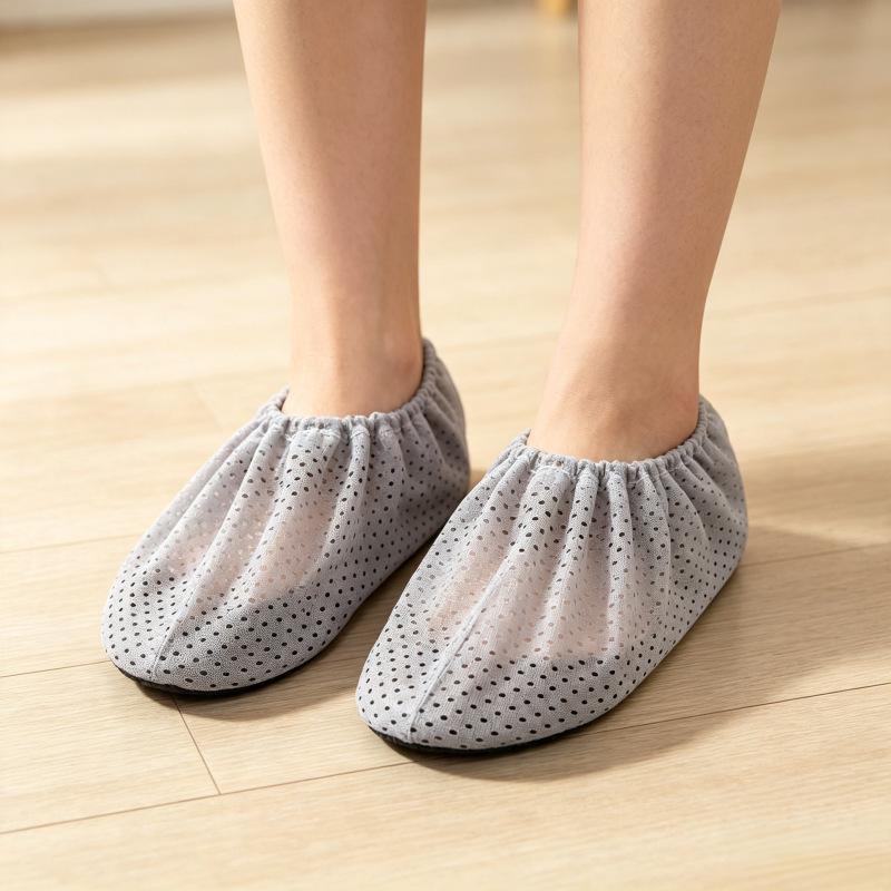Washable Non-Slip Cowhide Sole Shoe Covers - Indoor Dustproof, Wear-Resistant, Reusable.