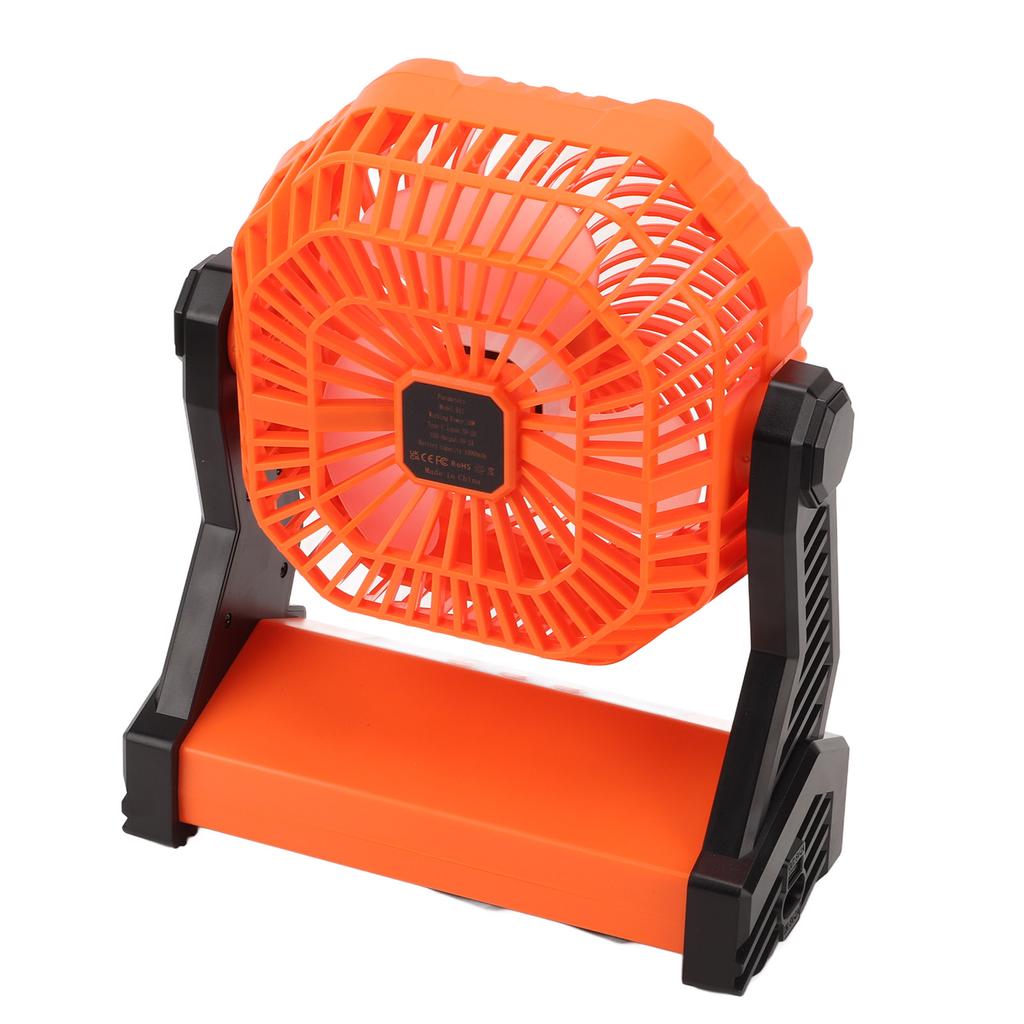 Camping Fan 3 Speed Mode 3 Blades USB Charging 10000mAh 270 Degrees Pivot Tent Fan for Camping Picnic Travel
