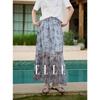 Graphic Print Elastic Waist A-Line Skirt