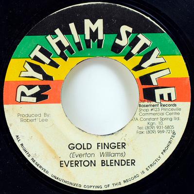 7inch Record EVERTON BLENDER - Gold Finger NONE Rythim Style 1996 Jamaica Reggae, Ska & Dub Used