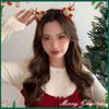 Bowknot Children Deer Antler Hair Clip Sequin Plush Hair Clip Lovely Christmas Hat Headabnd  Girls