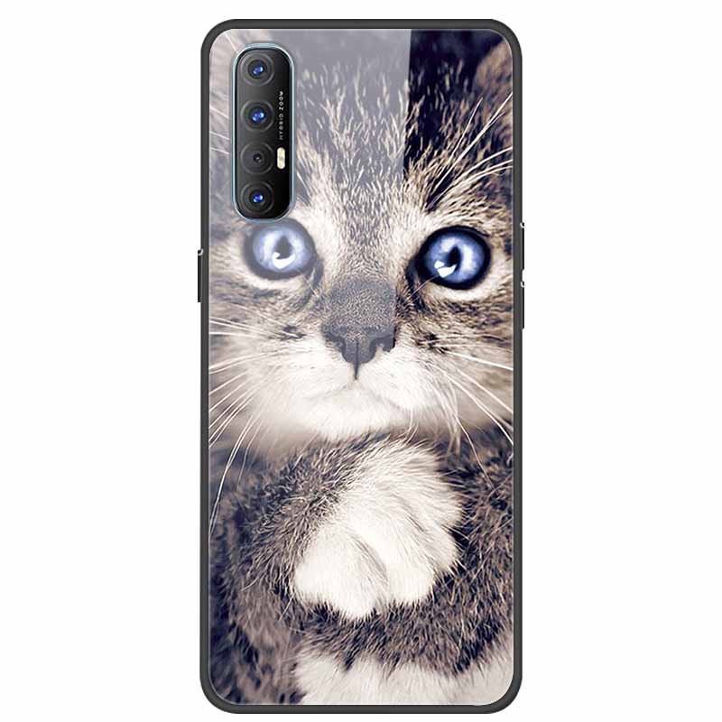 Glass Case For Oppo Reno 3 Pro 5G Case Soft Bumper Hard Tempered Glass Back Cover For Oppo Reno3 Pro 2019 Phone Case Funda Bag