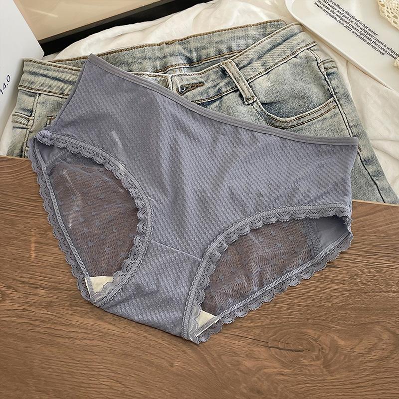 Lace Women's Underwear Sexy Hollow Out Thin Breathable Elastic Ice Full Transparent Mesh Pants