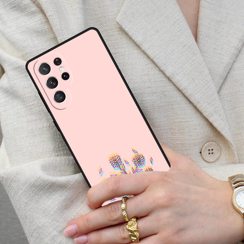 Pink Aesthetic Funny Style Cell Phone Case for Samsung Galaxy S26 Ultra S25 S24 S23 S22 S21 S20 Note10 Cover