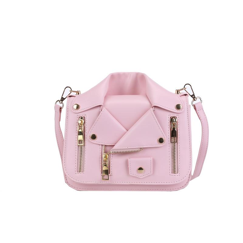 Personalized Rivet Leather Jacket Bag 2025 New Korean Version Fashion Candy Color Foreign Style Women's Shoulder Small Square Bag Pu
