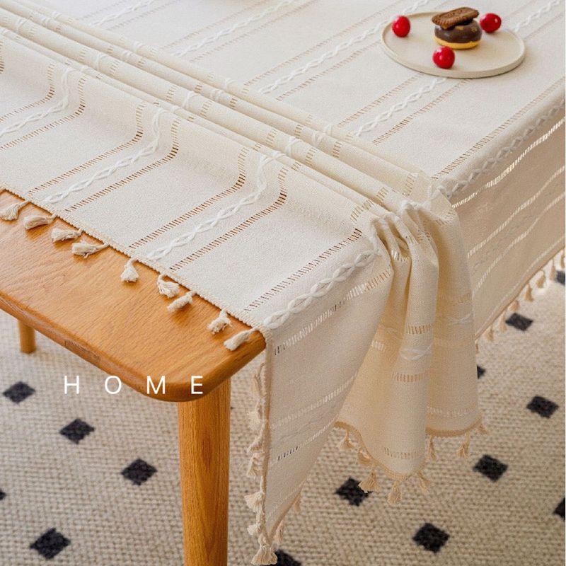 

Скатерть Ткань Хлопок и Лен Свежий Скандинавский Интернет-знаменитость Ин Скатерть на кофейный столик Кисточка Водонепроницаемая Прихватки для духовки Скатерть New Stripes tassels Other sizes