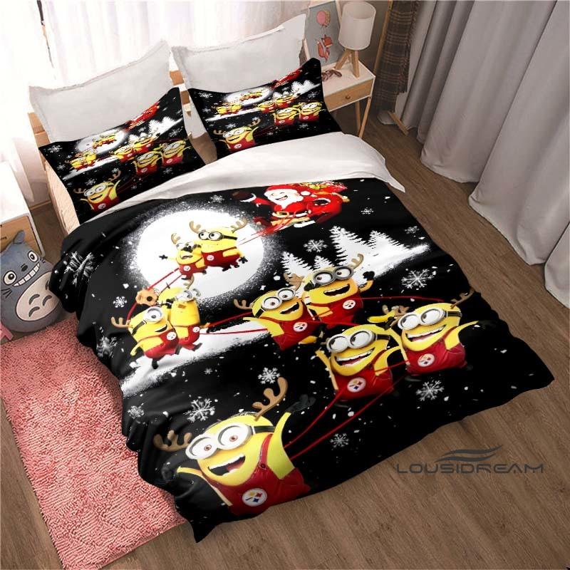 Cartoon (Despicable Me) Printed Bedding Set — Duvet Cover & Pillowcase Set — A Deluxe Gift for Teens, Girls, and Boys