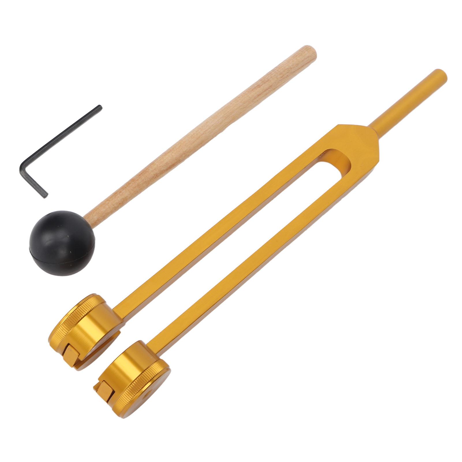 

Набор камертонов 128 Гц для исцеления и снятия стресса, медицинский камертон из алюминиевого сплава с молоточком для золотой