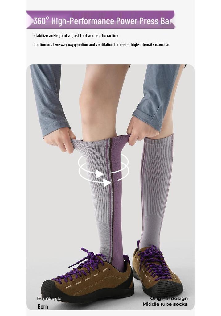 Renaissance Women's Summer Thin Compression Sports Socks for Yoga, Running, Hiking, Jump Rope, Fitness