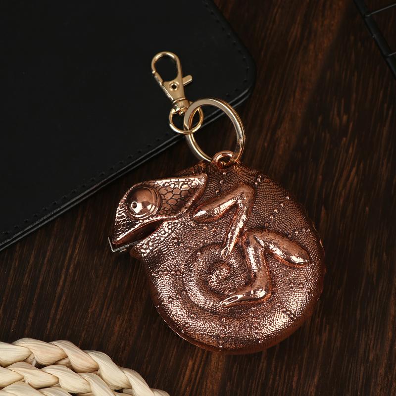 Chameleon Tape Measure Steel Ruler With Keychain Portable Realistic Animals Pendant Measuring Tool