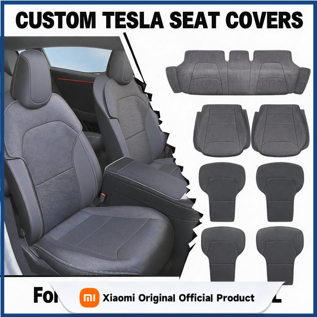 Xiaomi Universal Breathable Leather Seat Cushion for Tesla Model Y YL Juniper 2025+ Model 3 Highland 2024+ Ventilated Seat Cushions