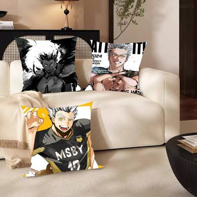 Kotaro Bokuto Anime Pillow Case Fashion Square Pillowcase Bedroom Sofa Room Ins Decoration Leisure