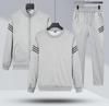 Men's Spring/Autumn Three-Piece Running Suit: Cardigan & Long Pants for Middle-Aged & Elderly Casual Wear