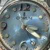 CORUM 39.151.47 Women's watch Bubble Diamond Bezel  Wristwatch SS blue/Black