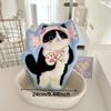 Ultra Fine Fiber Hand Towel. Cute Cat Handkerchief, Bath Towel with Hanging Ring, Animal Handkerchief, Double-sided Plush
