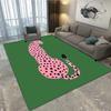 Leoparden-Blumenmuster Teppich Groß Waschbarer Bodenläufer für Wohnzimmer Schlafzimmer Arbeitszimmer Spielzimmer Fußmatte Heimdekoration Teppich