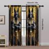 2pcs   Curtains&Window Treatment Inspired by Egypt Anubis Machine Washable (without Rod) Stuff Clearance for Bedroom   Living