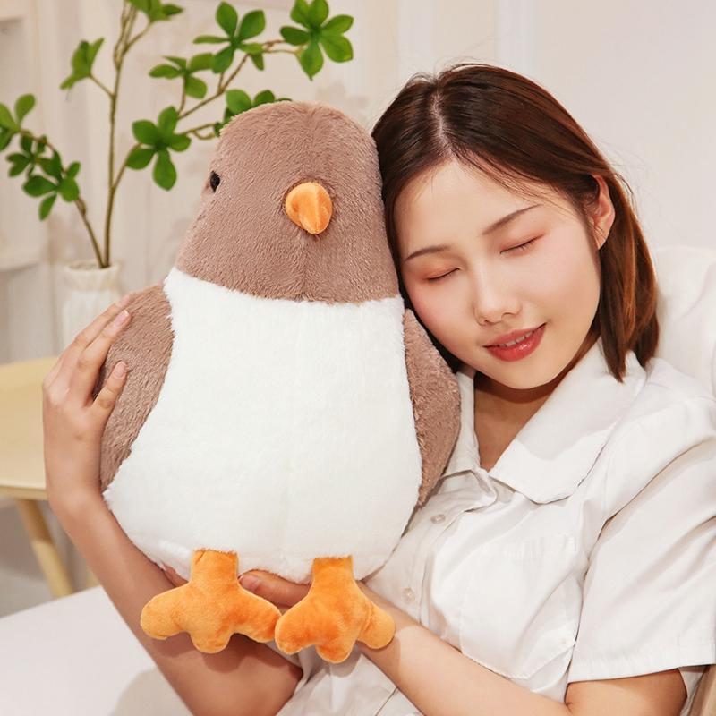 Peluche Piccione Roccioso Simulazione Cartone Animato Kawaii Piccioni Bianchi Peluche Bambole Dolci Colombe della Pace Arredamento Casa Regalo per Bambini