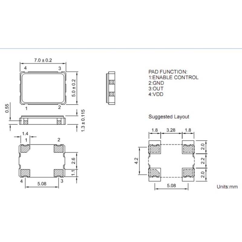 SMD Active Crystal Oscillator