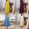 Spring New Arrivals Women's Wear Elegant Fashion Loose Crew Neck Ruffled Casual Dress
