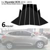 6 uds cubierta embellecedora de ventana de coche para Hyundai IX35 2010-2015 accesorios de piezas exteriores de pilar