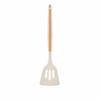 Silicone Turner with Beech Wood Handle Heat-Resistant Utensil Non-Scratch
