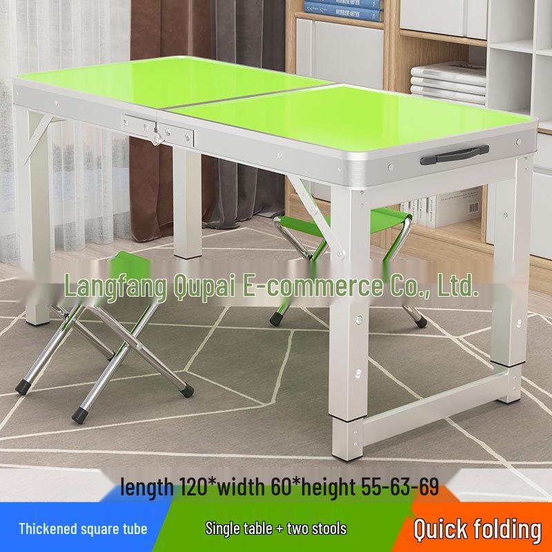 Portable Foldable Aluminum Camping Table and Chairs for Outdoor, Night Market, and Picnic Use