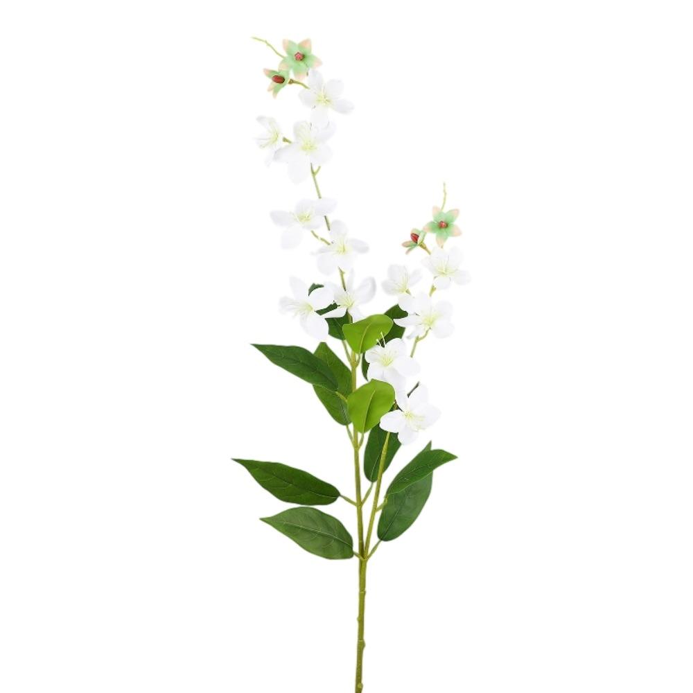 Plastic Artificial Jasmine Flower Branch Real Touch Fake Flowers Wedding Decor