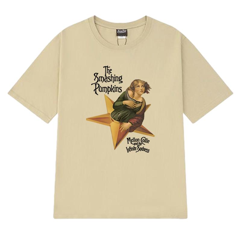 90S Album Mellon Collie and The Infinite Sadness T shirts Men Women The Smashing Pumpkins short sleeve T-shirt Unisex Cotton Top