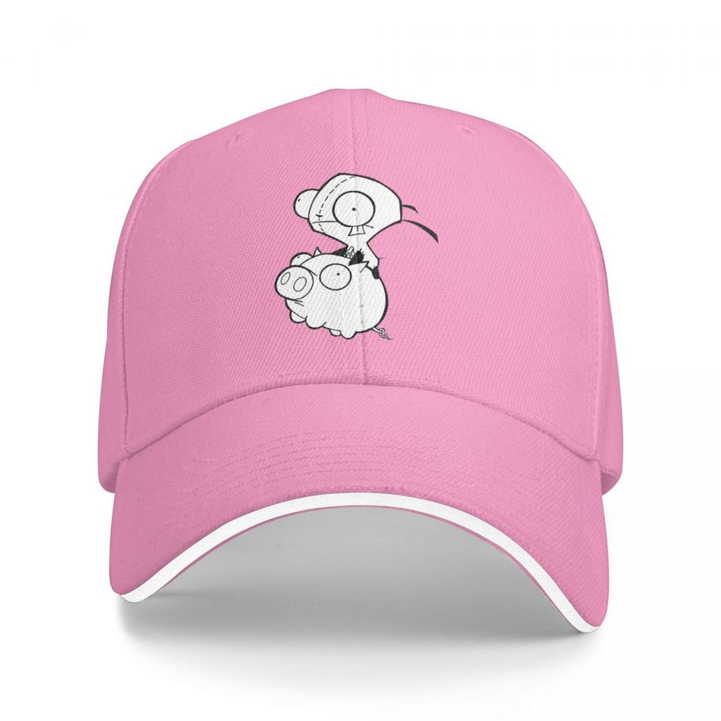 Invader Zim Pig Cute Cartoon Print Baseball Caps Snapback Baseball Hats Breathable Casual Casquette Outdoor Unisex