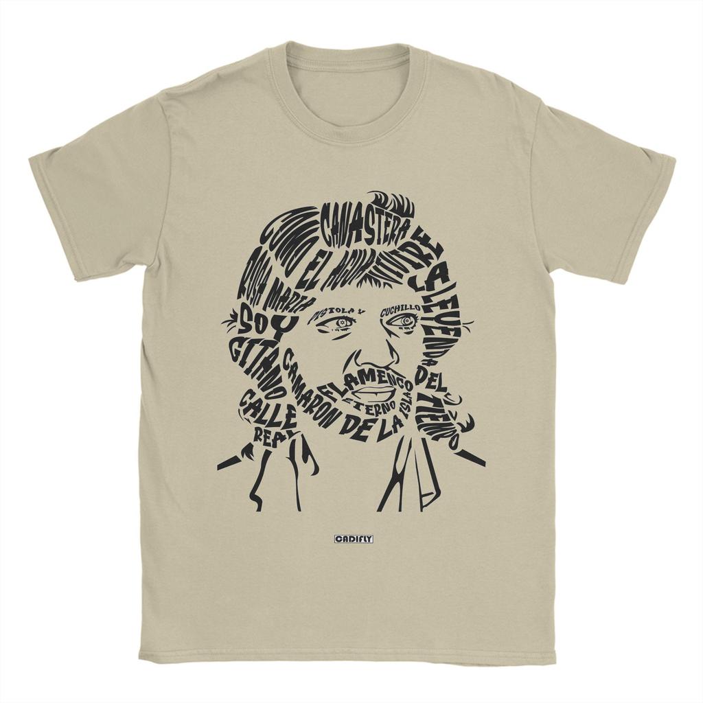 Camarons De La Isla Flamenco Men T Shirt  Vintage Tees Short Sleeve O Neck T-Shirt Pure Cotton Classic Clothes